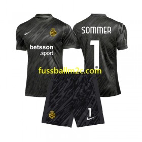 Fußballtrikots Inter Mailand Yann Sommer 1 Torwart Kinder Ausweich Trikotsatz 2024-2025